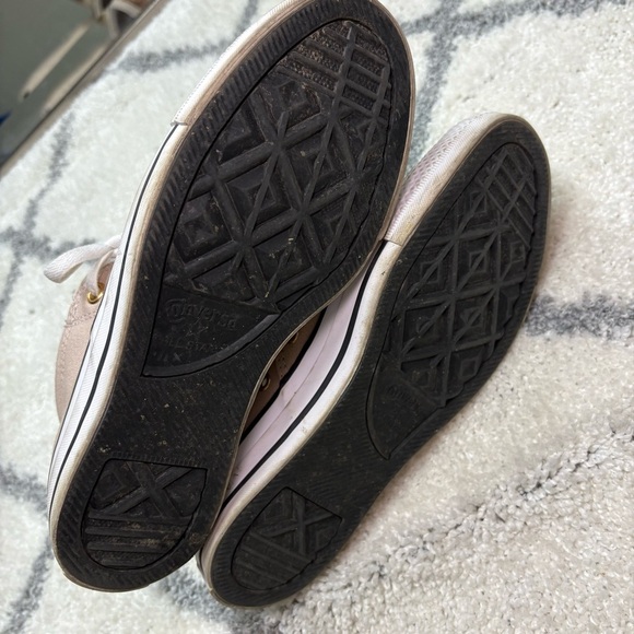 Converse Chuck Taylor All Star Mid Top Sneakers Pink High Rose Gold Skate Shoe - Picture 9 of 13